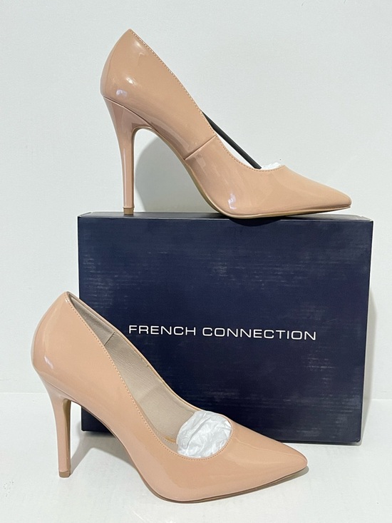 French Connection Shoes - French Connection Classic Nude Patent Pointed-Toe High Heels - Women's Pumps